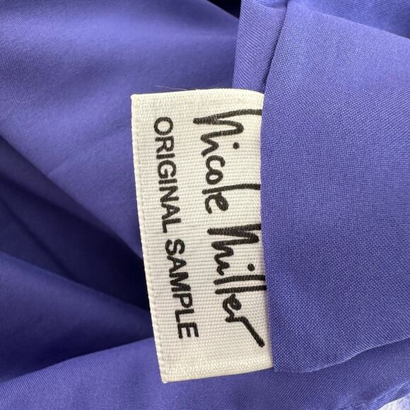 NWT Nicole Miller Tie-Dye Print Midi Length Dress Size XL Asymmetric Button - Picture 8 of 8